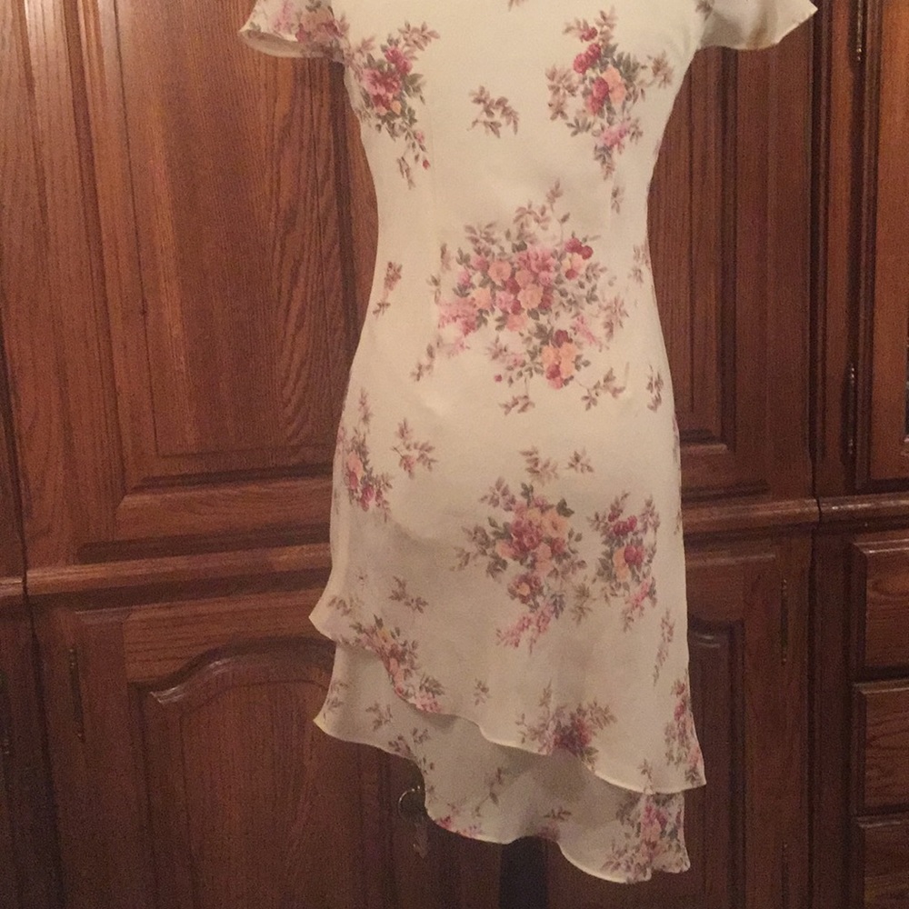 Positive Attitude Floral Print Cap Sleeve Dress - Picture 5 of 6